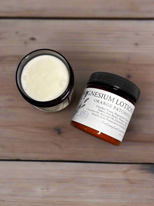 Magnesium lotion patchouli
