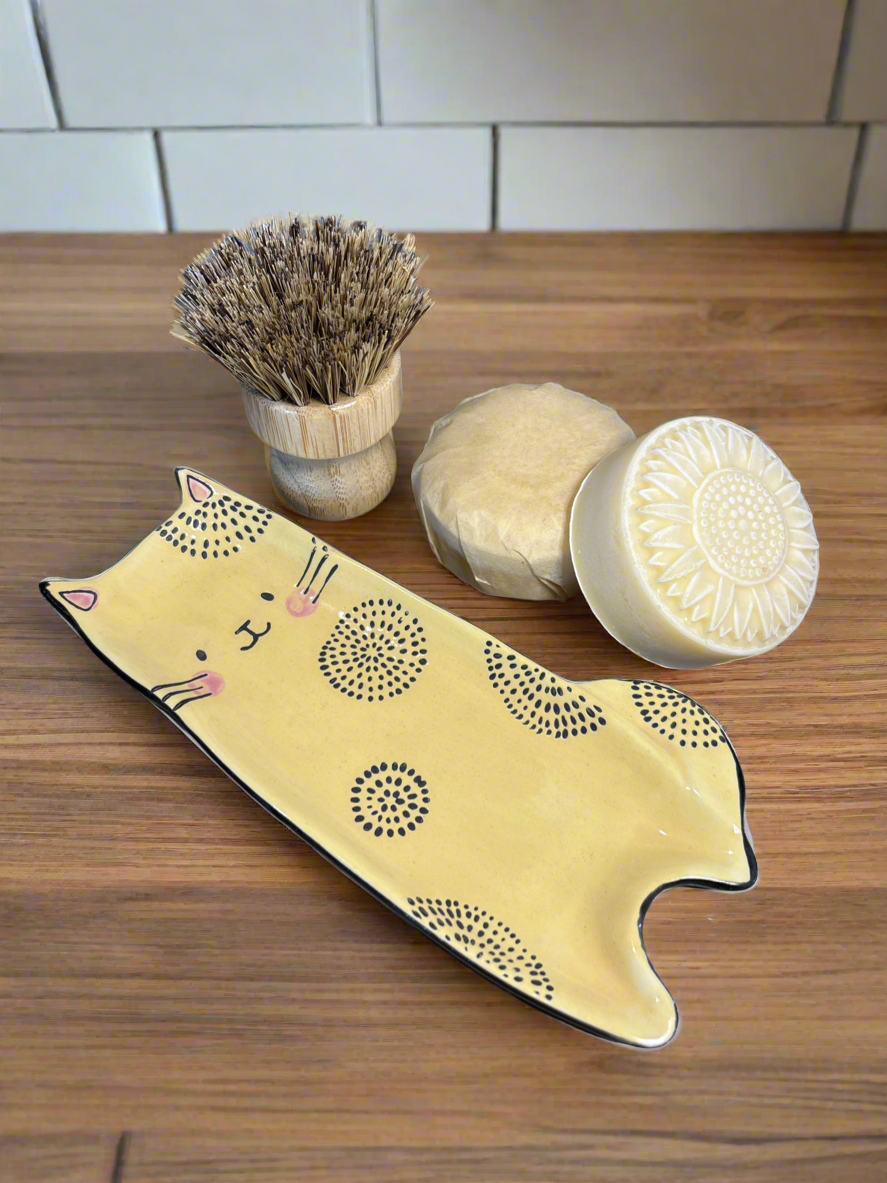 Solid soap dish set