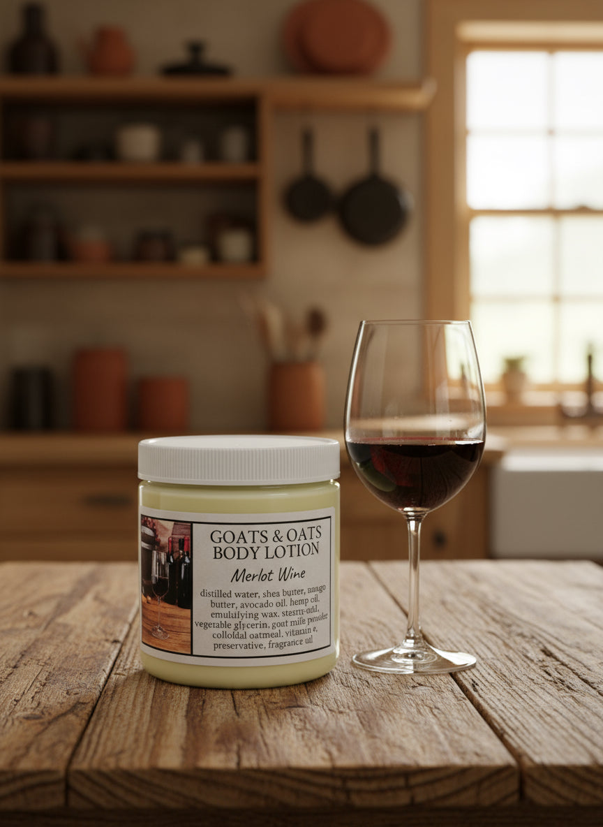 Goats & Oats Body Lotion, Merlot Wine