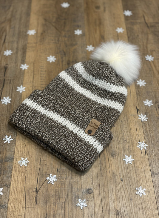 Brimmed Beanie, Large  (Brown)