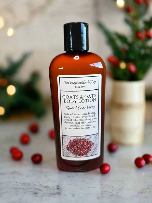 Goats & Oats Body Lotion, Spiced Cranberry