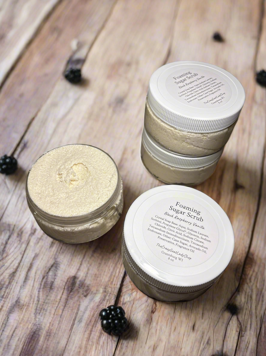 Foaming Sugar Scrub, Black Raspberry Vanilla