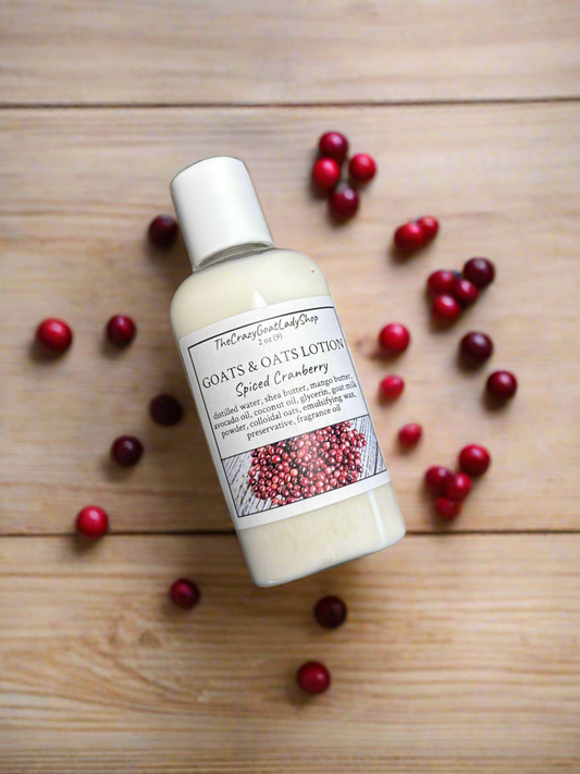 Goats & Oats Lotion Teaser, Spiced Cranberry