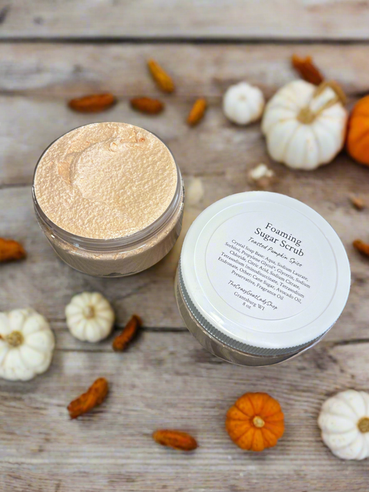 Foaming handmade Sugar scrub pumpkin spice