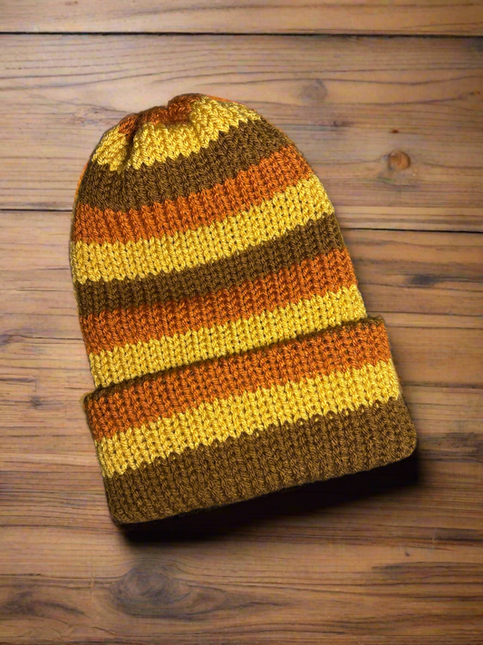 Brimmed Beanie, Large (stripe)