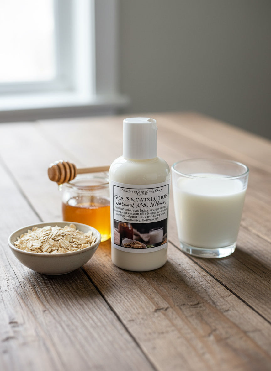 Goats & Oats Lotion Teaser Oatmeal Milk N’Honey