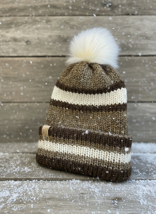 Brimmed Beanie, Large (Brown)