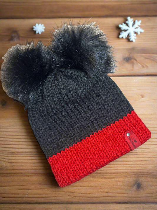 Winter beanie hat handmade Mickey Mouse