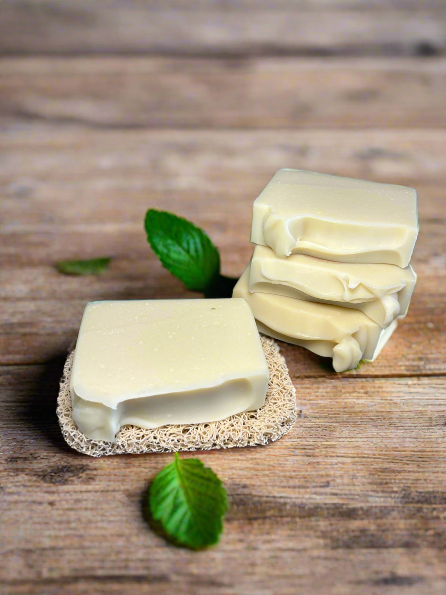 Handmade peppermint EO soap