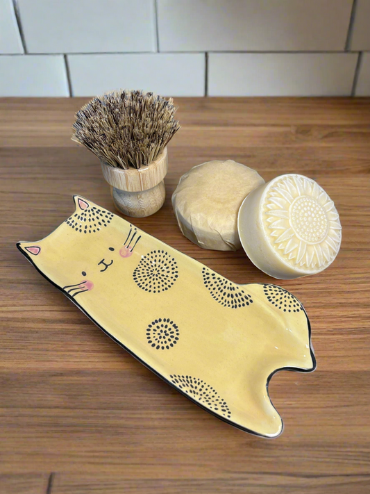 Solid soap dish set 