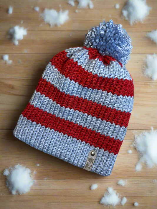Bonfire Beanie, S Infant (red/blue)