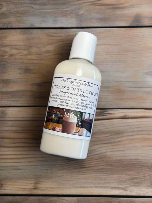 Goats & Oats Body Lotion Teaser, Peppermint Mocha