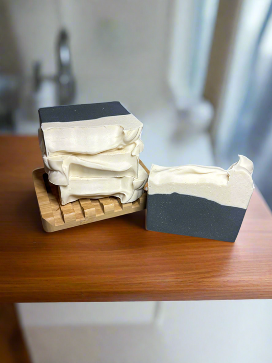 Handmade Goat Milk Soap, Black Tie