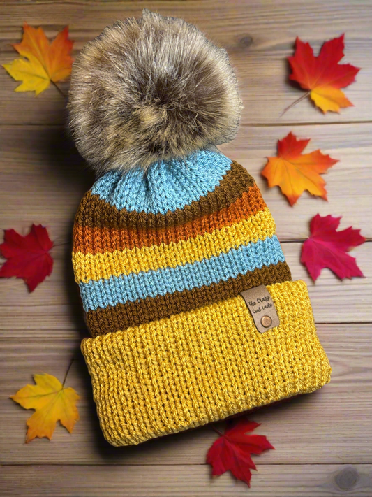 Brimmed Beanie, Large (striped)