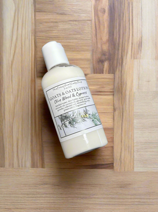 Goats & Oats Lotion Teaser Olive Wood & Cypress