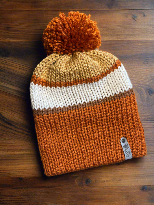 Handmade child winter beanie hat