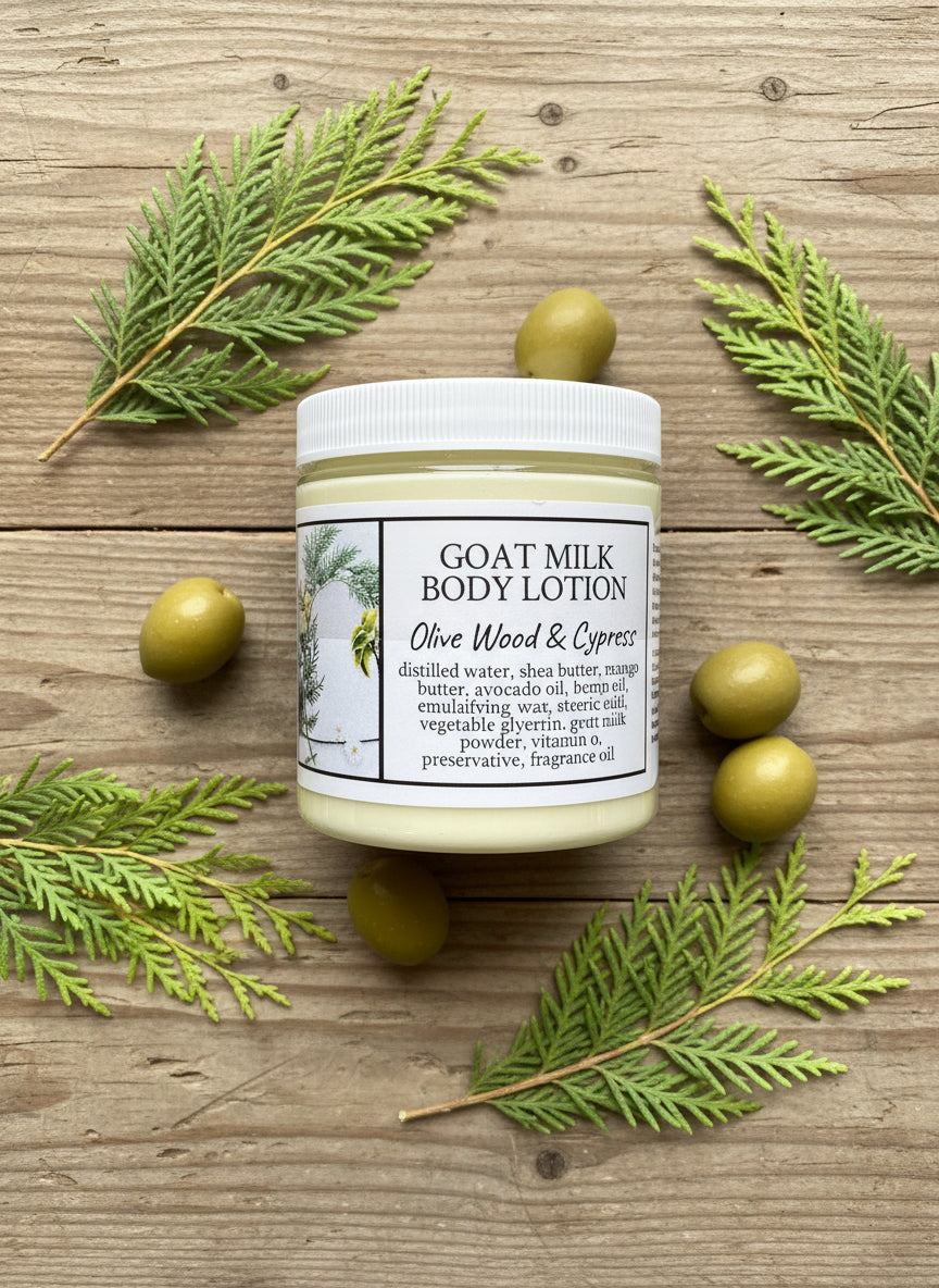 Goat Milk Body Lotion Olive Wood & Cypress
