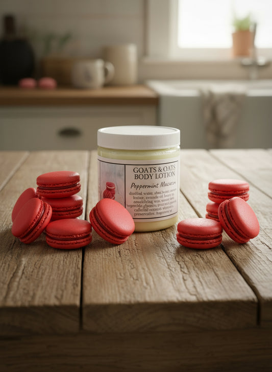 Goats & Oats Body Lotion, Peppermint Macaron