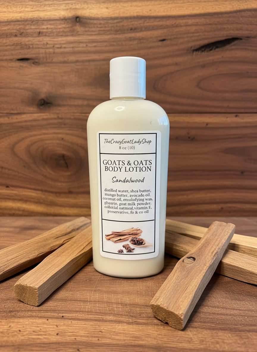 Goats & Oats Body Lotion,  Sandalwood