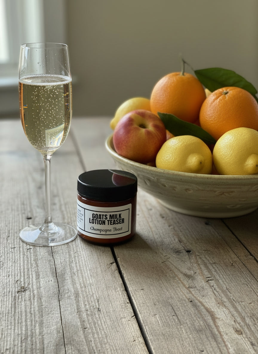 Goat Milk Lotion Teaser, Champagne Toast