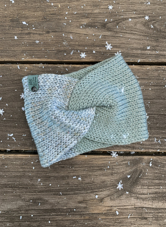 Twisted Head Wrap (lt green)