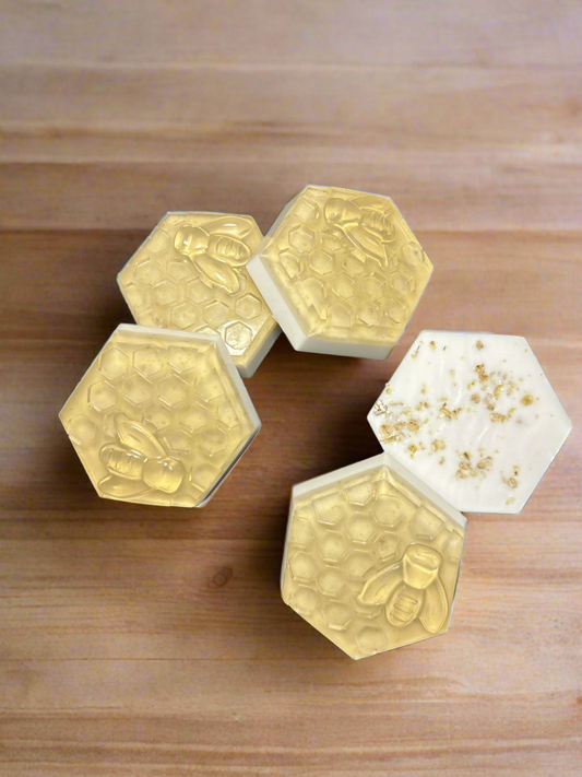 Handmade Goat Milk, Oatmeal, and Honey Glycerin Soap, Unscented
