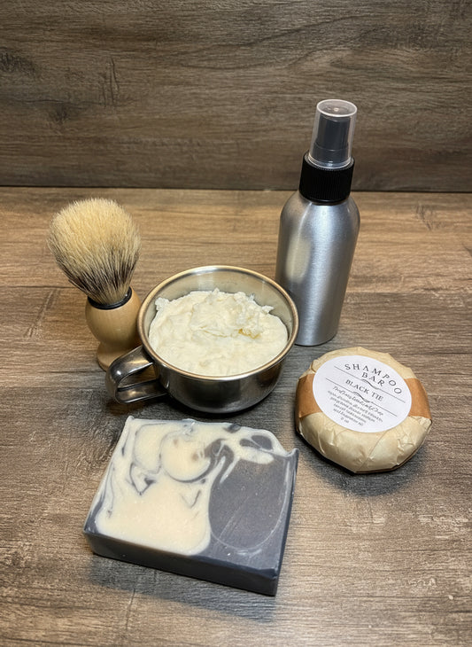 Men’s Shaving Gift Set, Black Tie