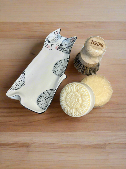 Solid soap dish set