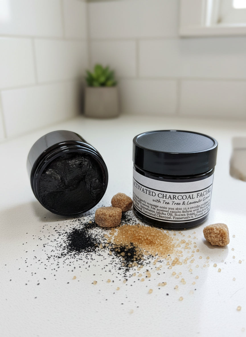 activated charcoal brown sugar face scrub
