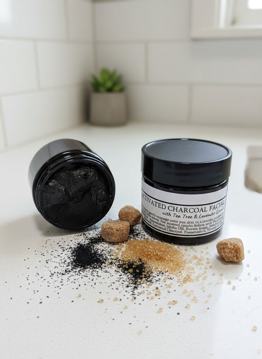 activated charcoal brown sugar face scrub