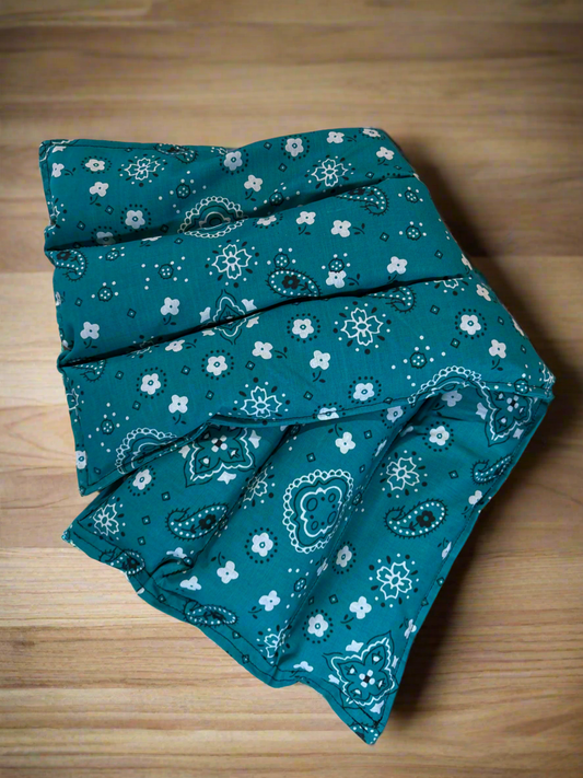 Therapeutic Back Wrap, Turquoise Bandana