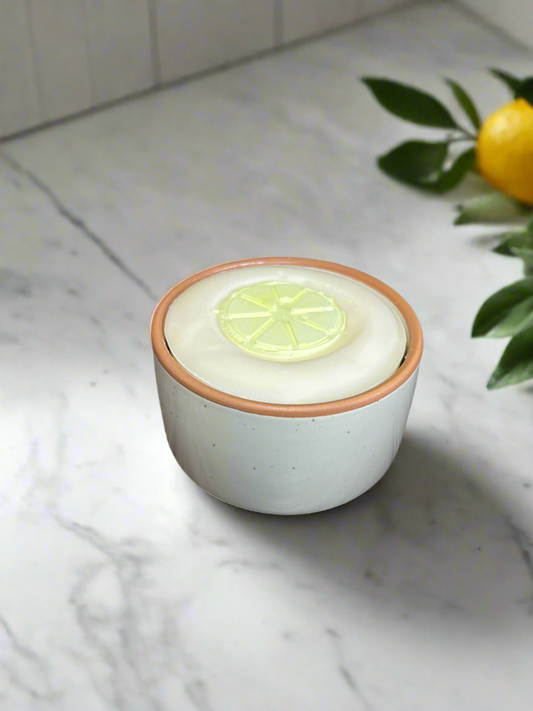 5 oz Solid Dish Soap with Pale Grey Ceramic Ramekin (Ramekin and Soap ONLY)
