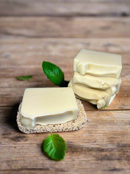 Handmade peppermint EO soap